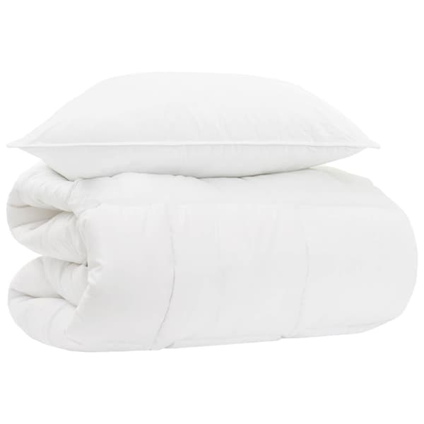 Täckeset med kudde 2 pcs Vit Bambu