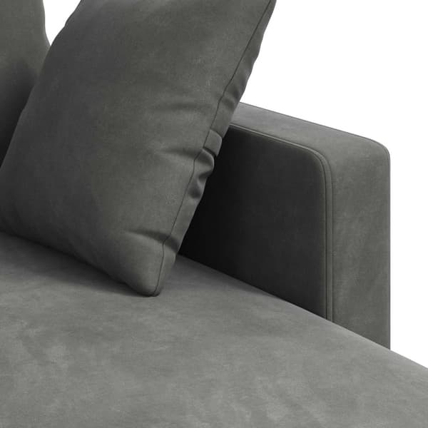 Soffa Mörkgrå 178 x 134 x 80 cm Sammet