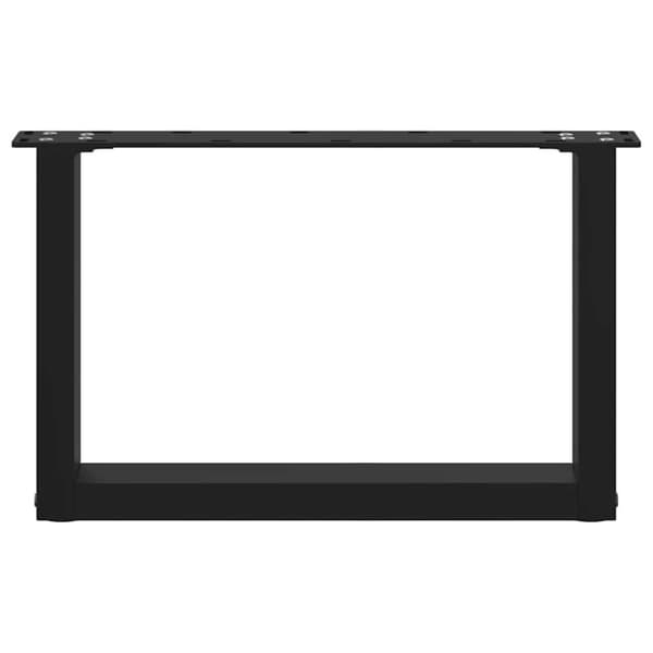 Soffbordsben U-formade 2 st svarta 50x(30-31) cm stål