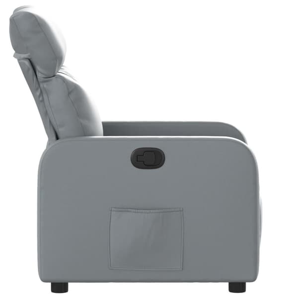 Reclinerfåtölj grå konstläder