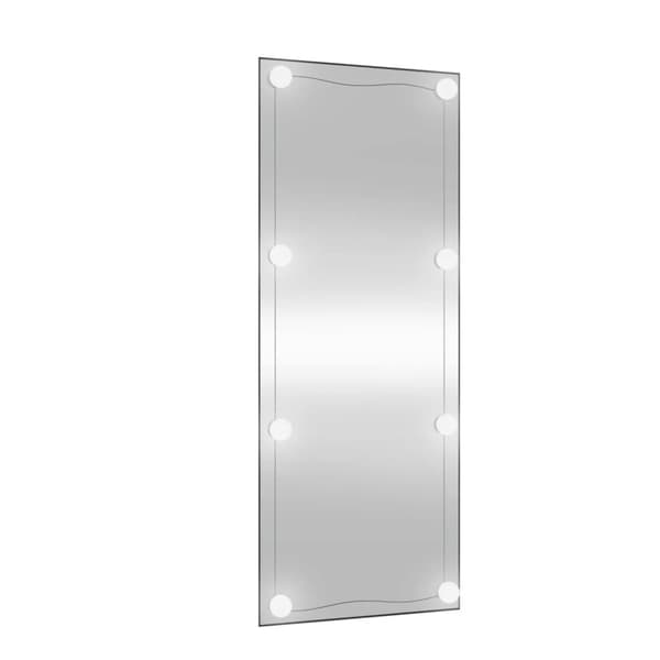 Väggspegel med LED-belysning 40x100 cm glas rektangulär
