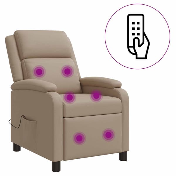 Massagefåtölj Cappuccino Konstläder