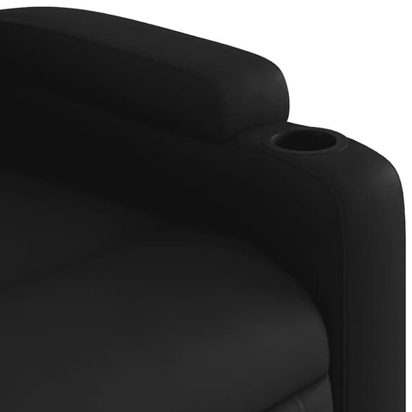 Massagefåtölj svart konstläder