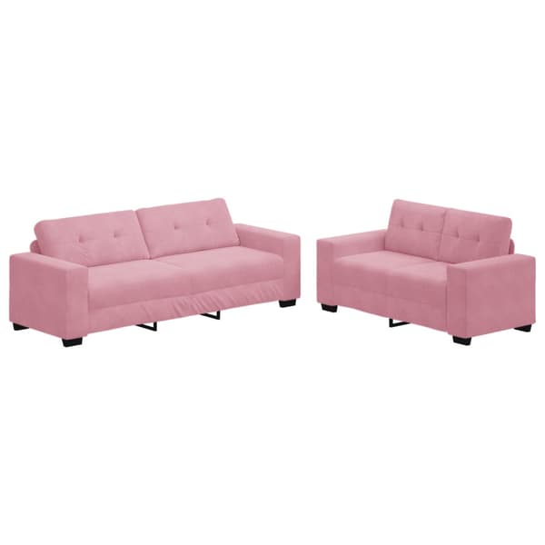Soffa 2 st Rosa Sammet