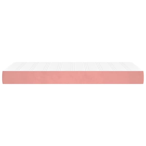 Pocketresårmadrass medium rosa 90x210x20 cm sammet