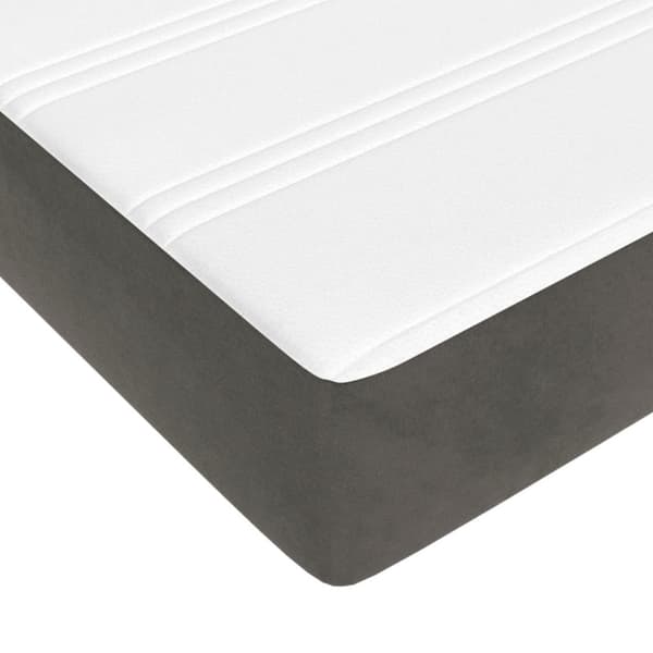 Pocketresårmadrass medium mörkgrå 160x210x20 cm sammet