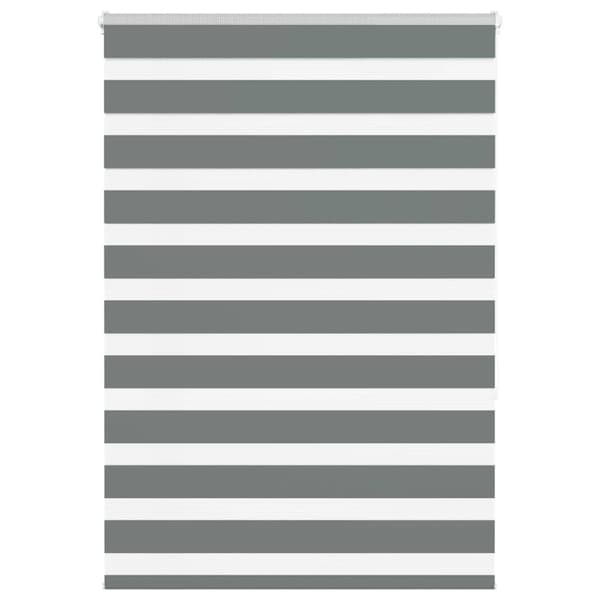 Rullgardin zebra mörkgrå 105x150 cm tyg bredd 100,9cm polyester