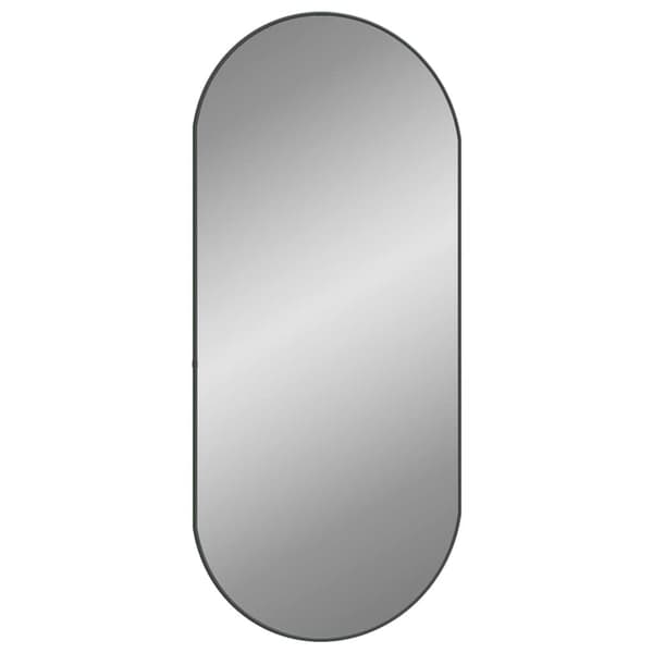Väggspegel svart 100x45 cm oval