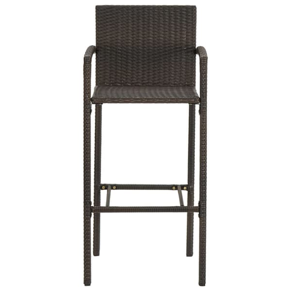 Barstolar 4 st brun konstrotting