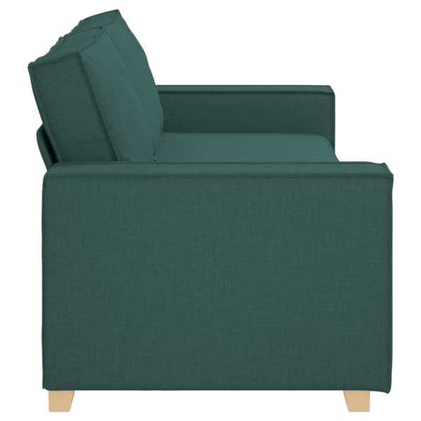 3-Sits soffa Mörkgrön 220 cm tyg