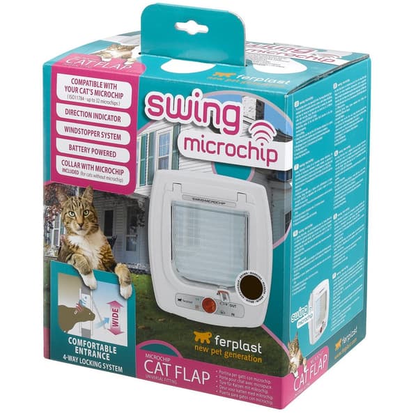 Kattlucka Swing Microchip Vit