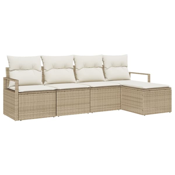 Soffset 5 st Beige och gräddfärgad konstrotting