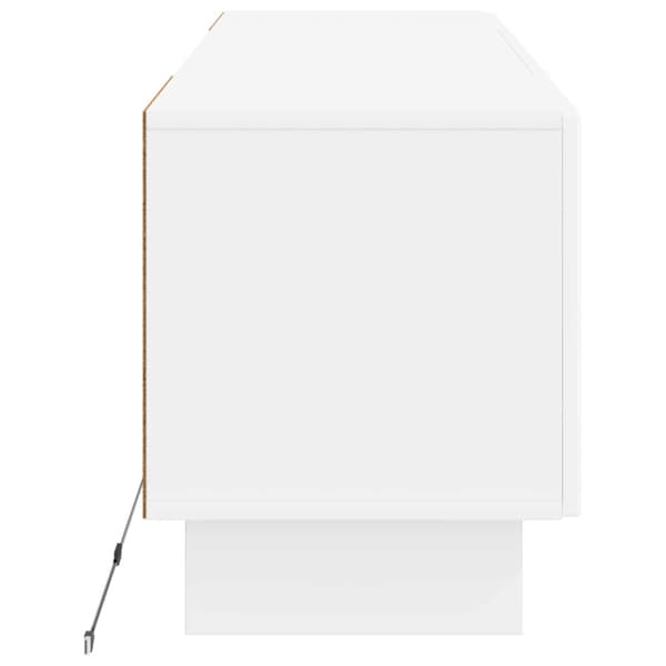 LED TV-skåp Vit högglans Konstruerat trä