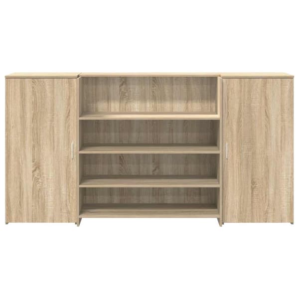Receptionsdisk sonoma-ek 200x50x103,5 cm konstruerat trä