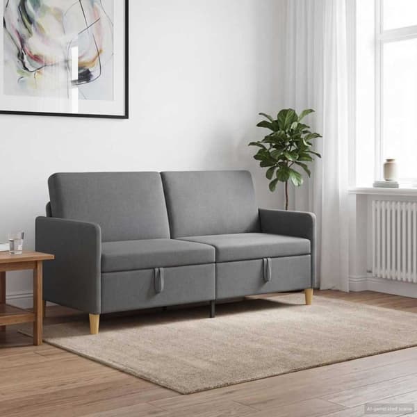 Soffa med förvaring Mörkgrå 172 x 78 x 87 cm Polyester
