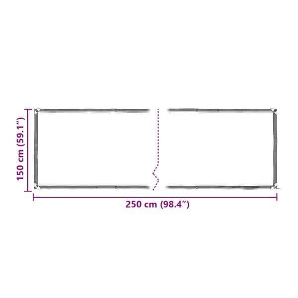 Tarp Transparent 2,5 x 1,5 m PE
