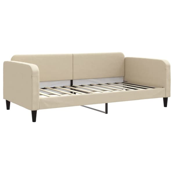Dagbädd utdragbar gräddvit 100x200 cm tyg