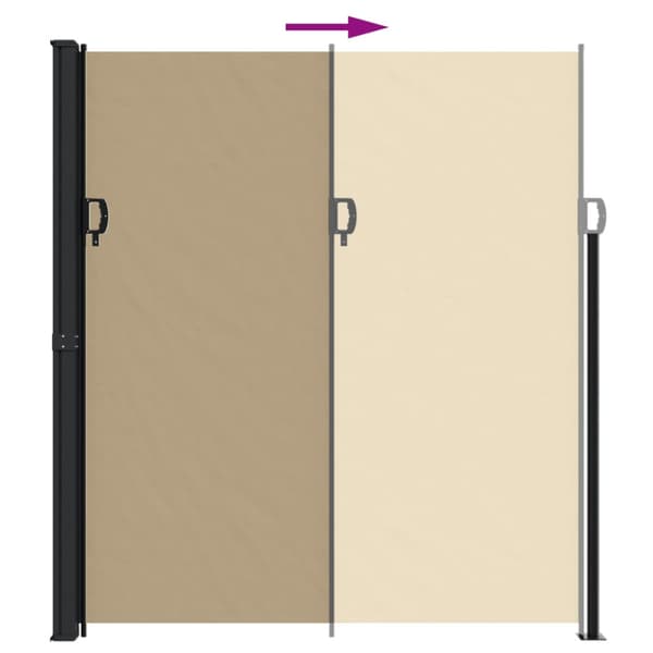 Indragbar sidomarkis beige 220x500 cm