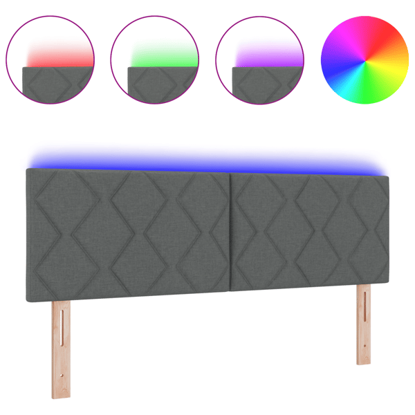 LED huvuddyna Grå tyg