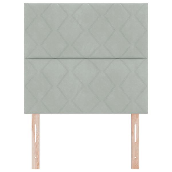 LED huvuddyna Ljusgrå 90 cm Sammet