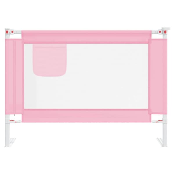 Sängskena för barn rosa 90x25 cm tyg