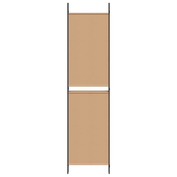 5-panel rumskärm Beige 250 x 200 cm Tyg