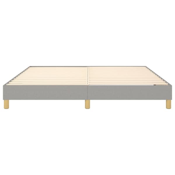 Boxspring-sängram ljusgrå 160x200 cm tyg
