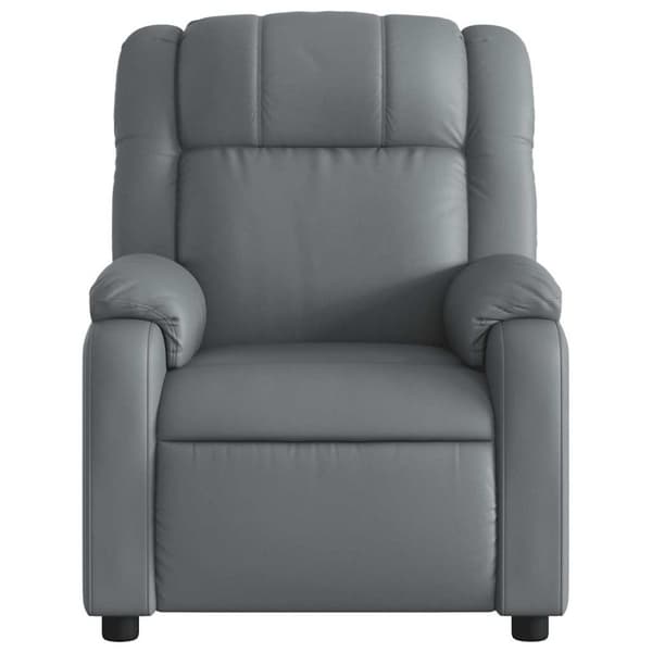 Massagefåtölj grå konstläder