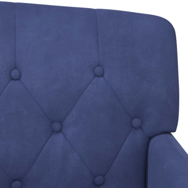 Loveseat med knapprapport Polisblå 111 x 65 x 79 cm Sammet