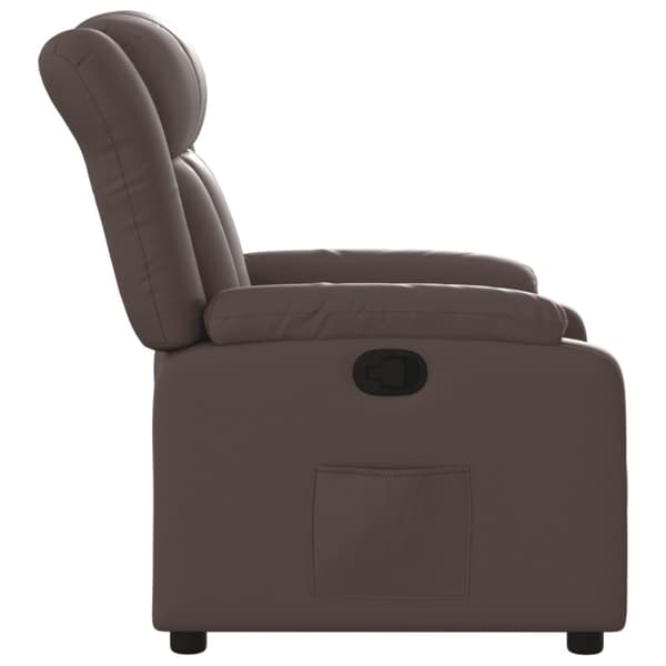 Reclinerfåtölj brun konstläder
