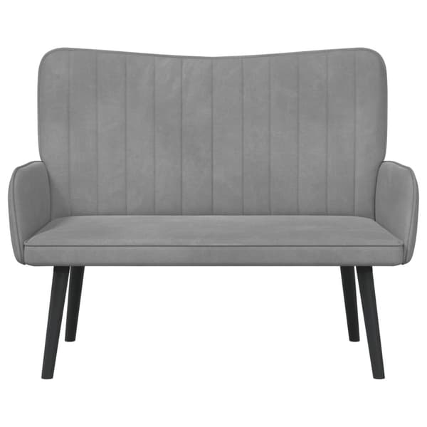 Tvåsitssoffa Ljusgrå 115 x 61 x 87 cm Sammet