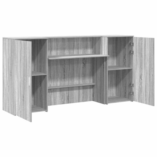 Receptionsdisk grå sonoma 200x50x103,5 cm konstruerat trä