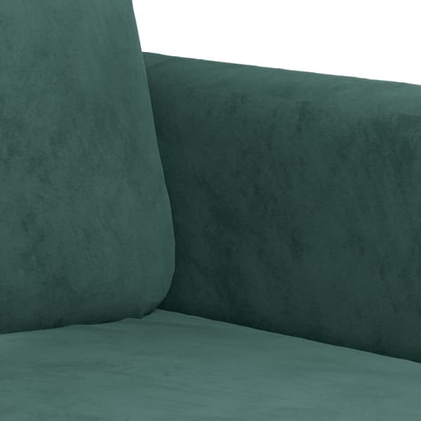 Soffa 2-sits mörkgrön 140 cm sammet