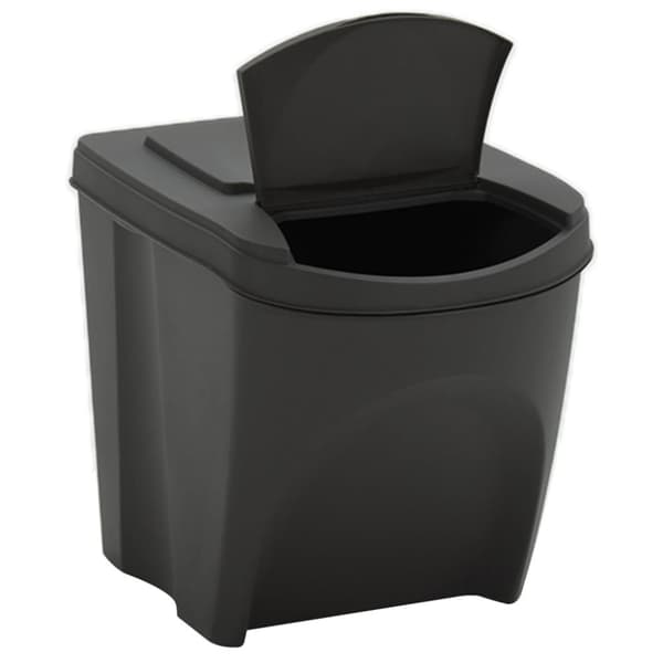 Stapelbara soptunnor 3 st grå 75 L polypropen