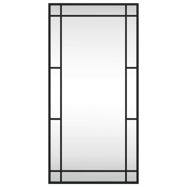 Väggspegel svart 40x80 cm rektangulär järn