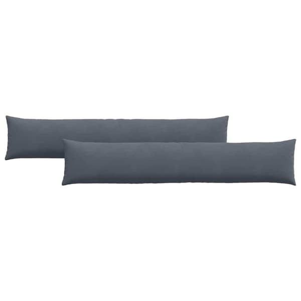 Sofakuddar 2 pcs Mörkgrå 200 x 40 cm Kordread tyg
