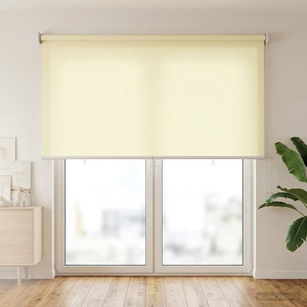 Rullgardin UV-skydd Gräddvit 100 x 230 cm Polyester