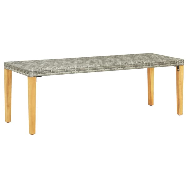 Trädgårdsbänk 80 cm konstrotting grå