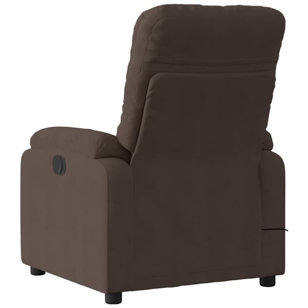 Massagefåtölj brun mikrofibertyg