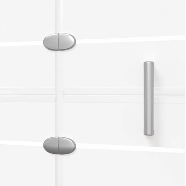 Duschvägg fällbar ESG 100x140 cm vit