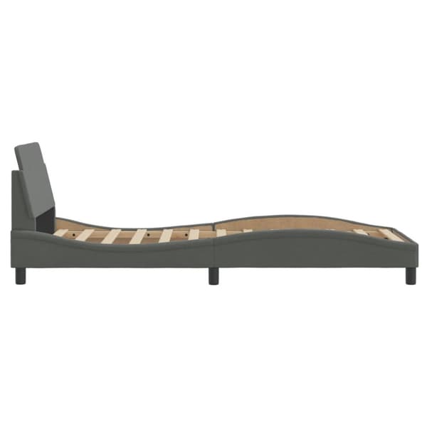 Bed Frame "Dover" Dark Grey 90x200 cm Fabric