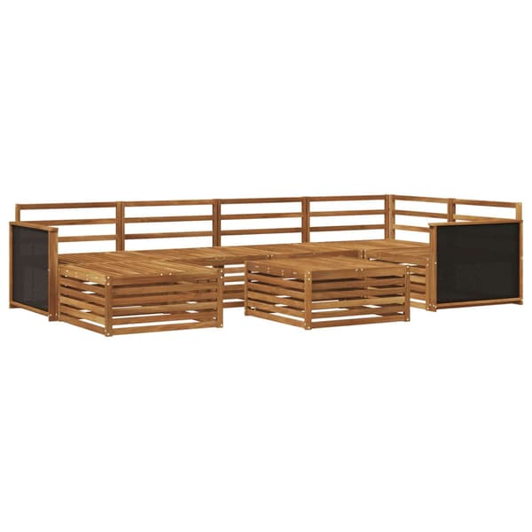 Utomhussoffset 7 pcs Naturlig