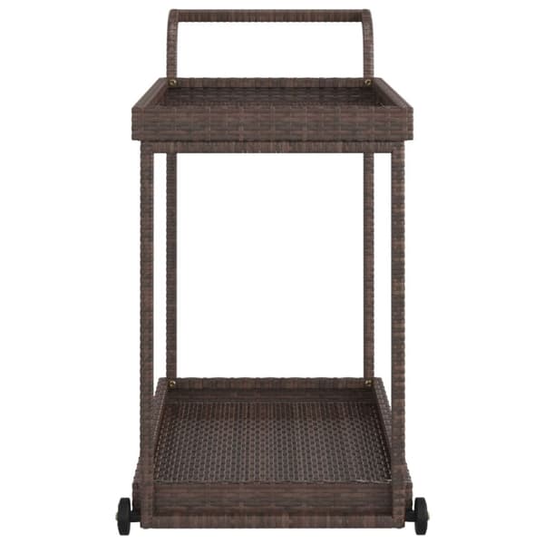 Serveringsvagn brun 100x45x83 cm konstrotting