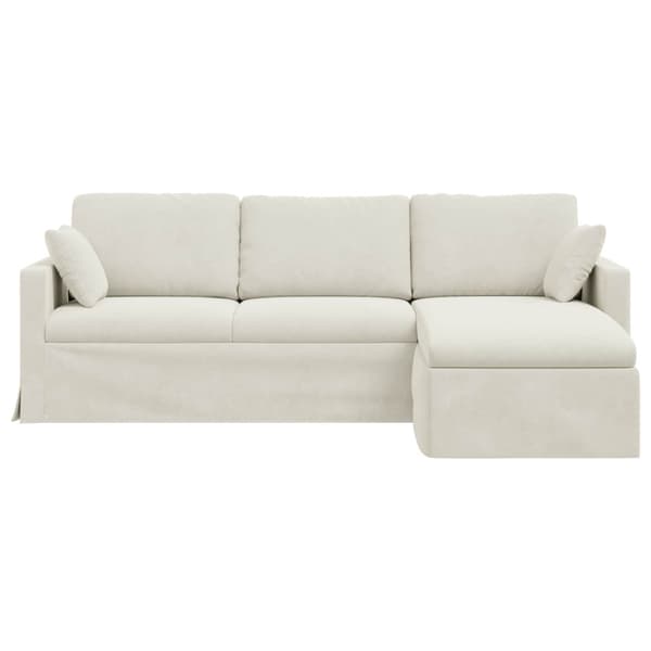 Soffa Kräm 228 x 134 x 80 cm Sammet