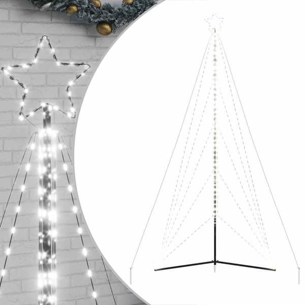 LED julgran 615 LEDs kallvit 404,5 cm