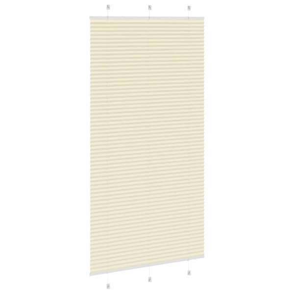 Plisserad persienn cremefärgad 105x200 cm tyg bredd 104,4cm