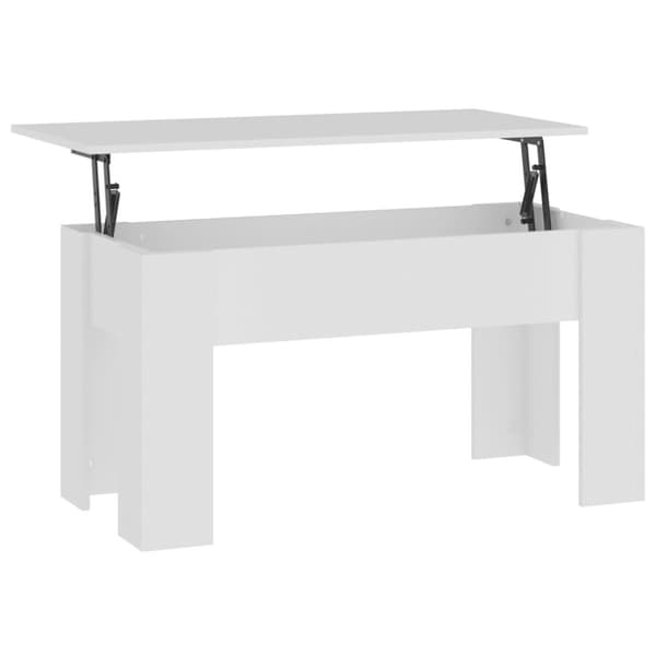 Soffbord vit 101x49x52 cm konstruerat trä
