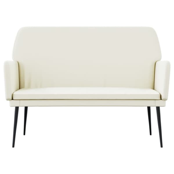 Bänk gräddvit 108x79x79 cm sammet