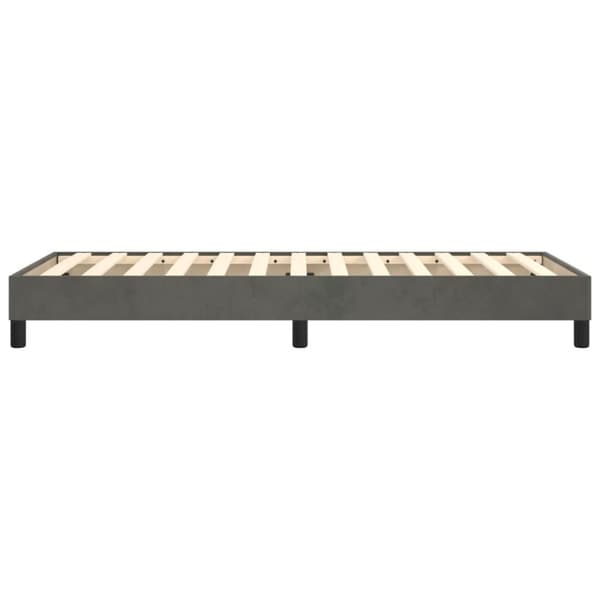 Boxspring-sängram mörkgrå 100x200 cm sammet