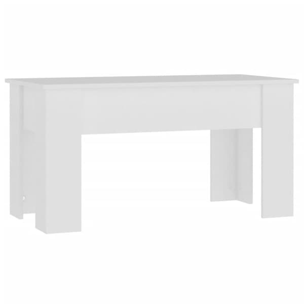 Soffbord vit 101x49x52 cm konstruerat trä